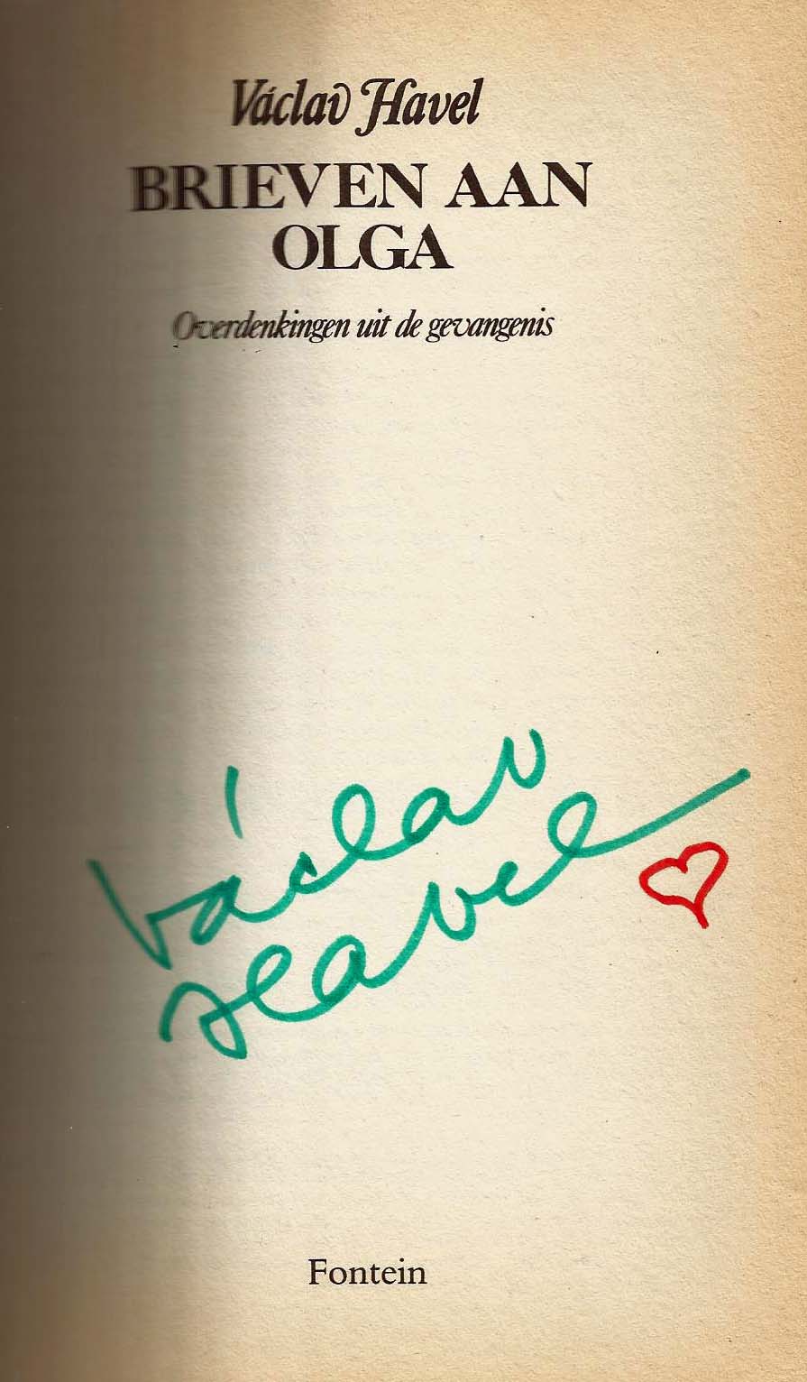 Handtekening Vaclav Havel